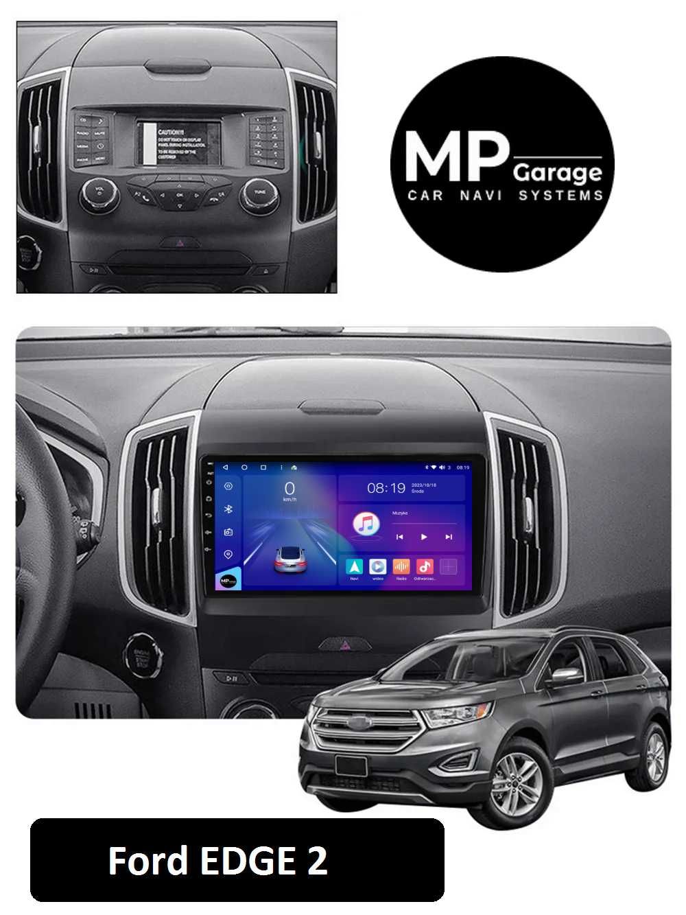 Ford EDGE 2015_2019 Stacja multimedialna Android CarPlay/AA 4G Qled