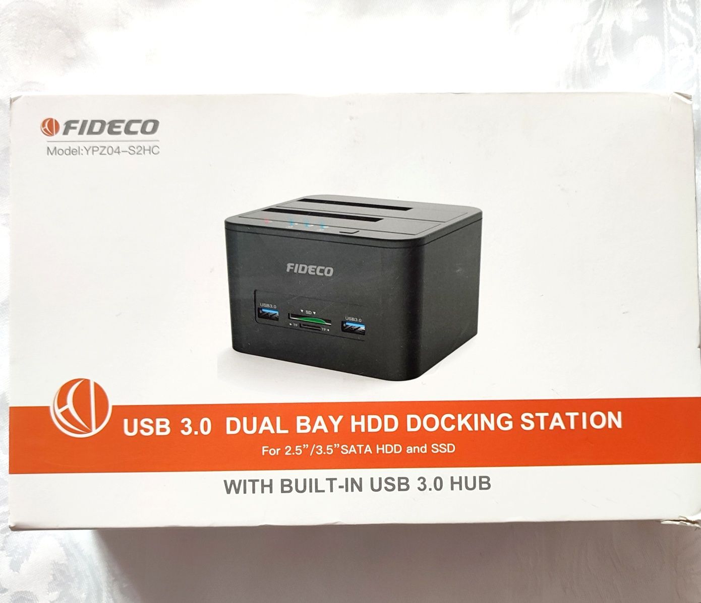 Stacja dokująca Fideco 2x 2.5"/3.5" SATA HDD i SSD