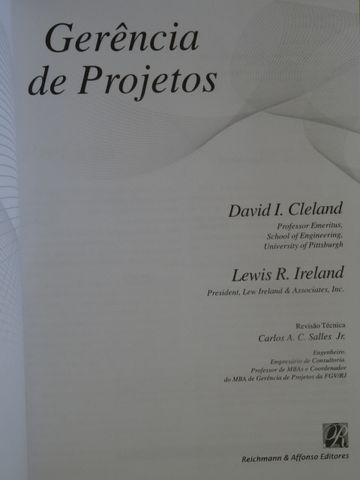 Gerência de Projetos de David I. Cleland