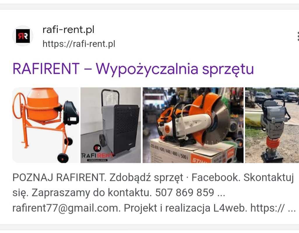 Wypożyczalnia narzedzi rusztowanie elewacyjne,przyczepy, nagrzewnice