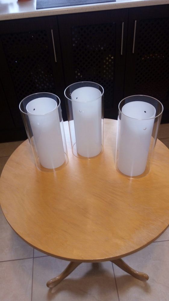 Klosze podwójne do lampy wiszącej 3szt