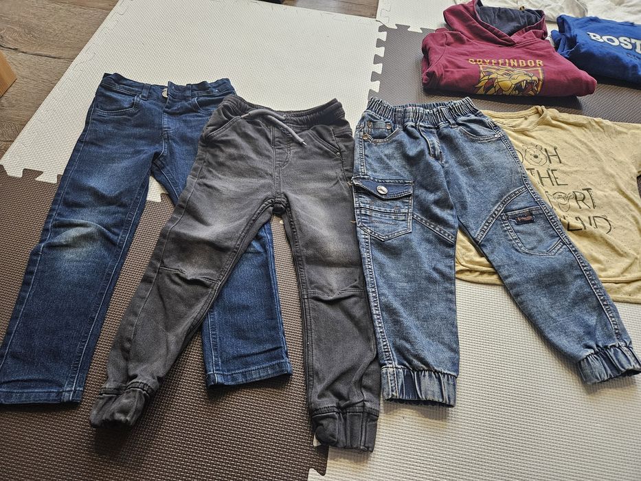 Paka ubran 10 sztuk chlopiec jesien zima dżinsu bluzy 110 H&M, smyk
