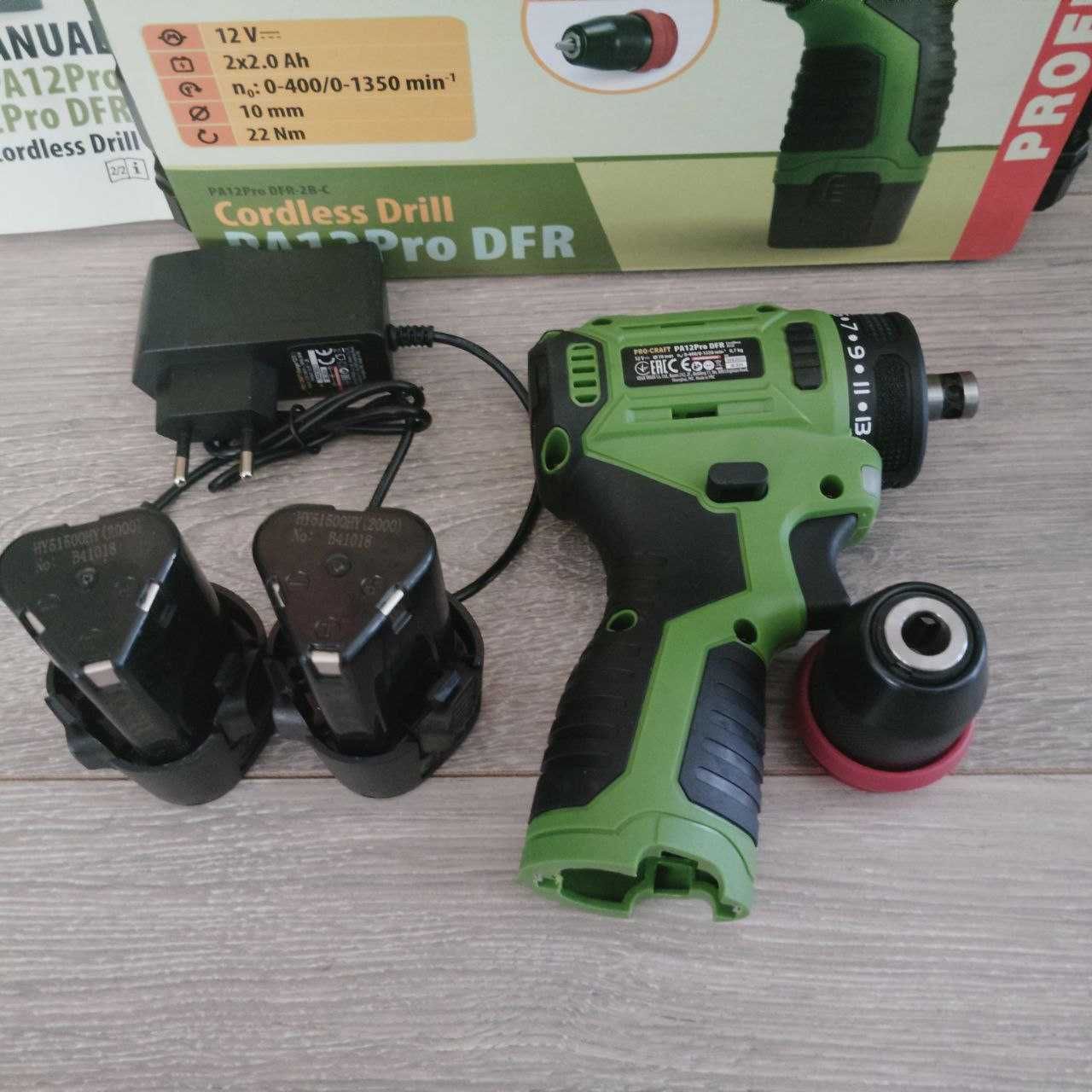 Шуруповерт  безщітковий PROCRAFT PA12Pro DFR