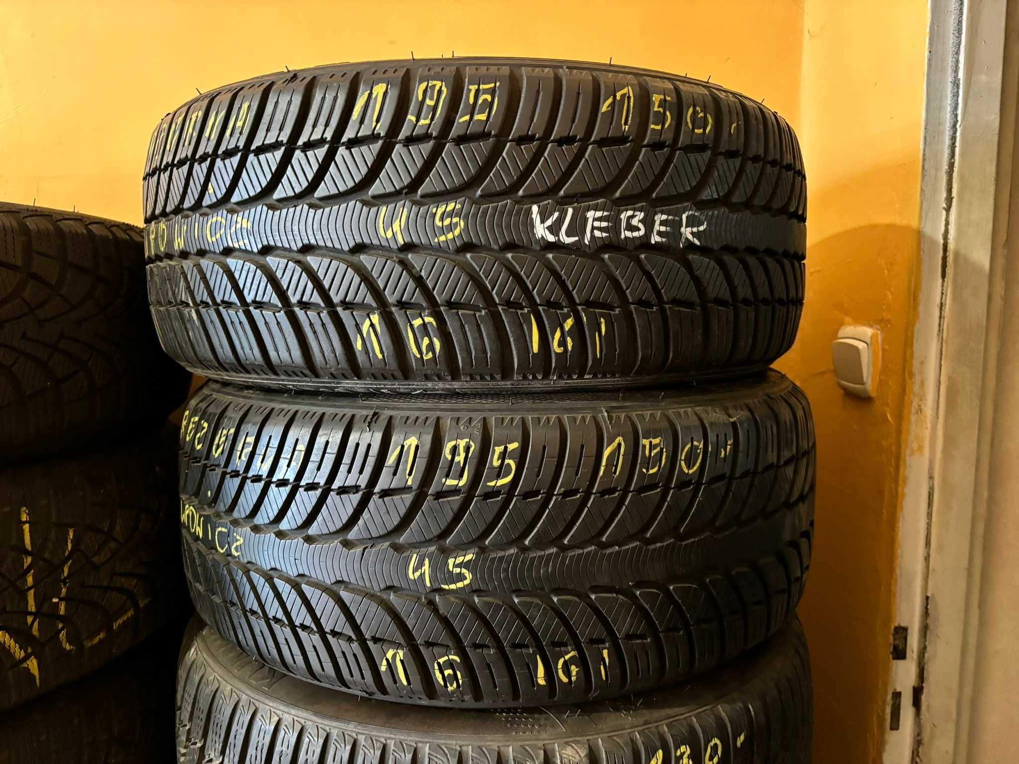 2X Opony Całoroczne 195/45R16 84H KLEBER QUADRAXER 6.8MM Spr. Całe!
