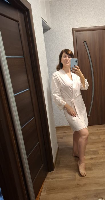 Халатики атласні, пенюар, комбінація