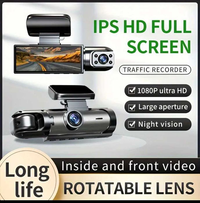 Dwukanałowa kamera samochodowa Full HD z noktowizorem podczerwieni.