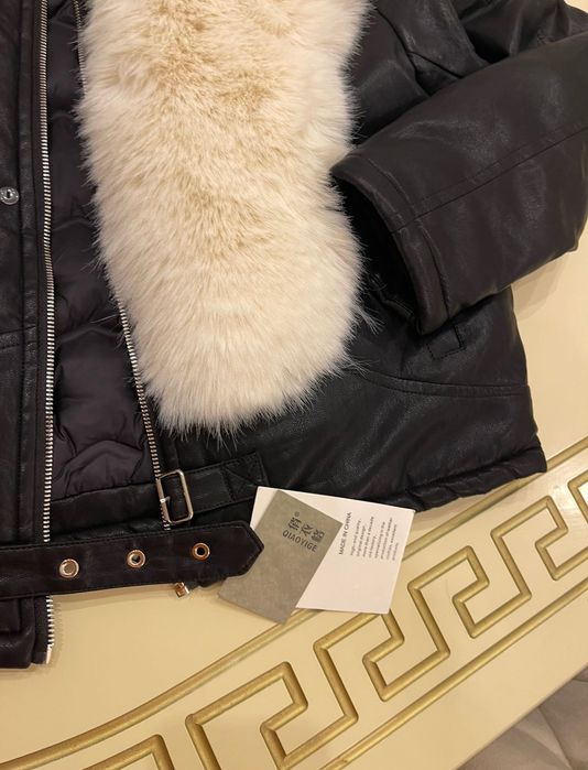 Зимова дубленка  для дівчинки на ріст 164-170