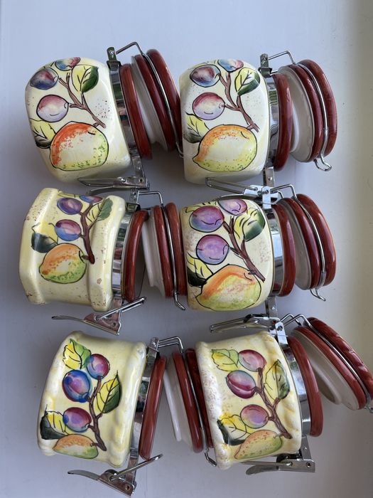 Керамічні банки для сипучих 6 шт