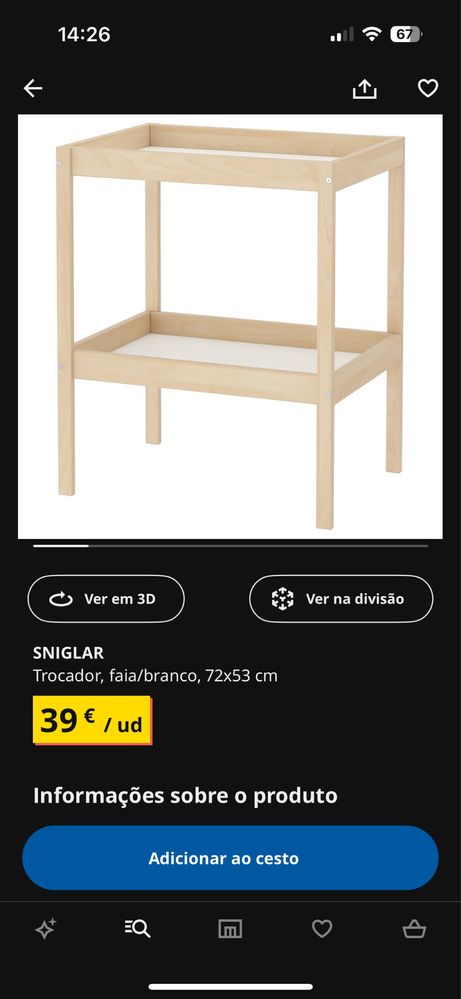 Trocador + muda fraldas IKEA