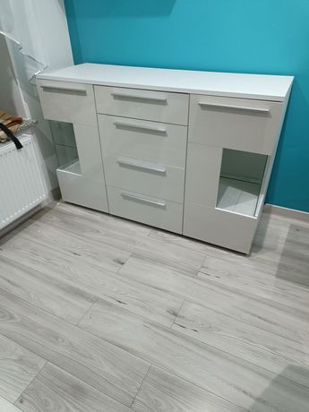 Meblościanka, zestaw mebli, komoda, witryna