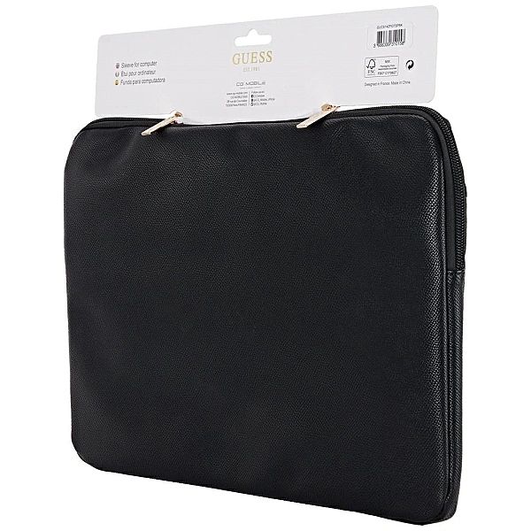 Torba Guess Sleeve Grained Zipper Pocket Triangle Logo na laptopa 14"-