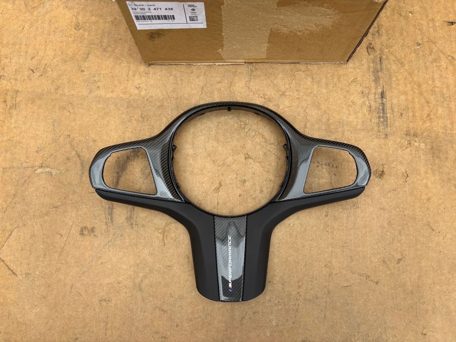 Nowa Oryginalna Osłona Kierownicy Dekor Obudowa BMW Carbon M Performance 2471438 5 G30 G31 F90 F97 F98 X3 G01 X4 G02 X5 G05 X6 G06 X7 G07 8 G16 Karbon