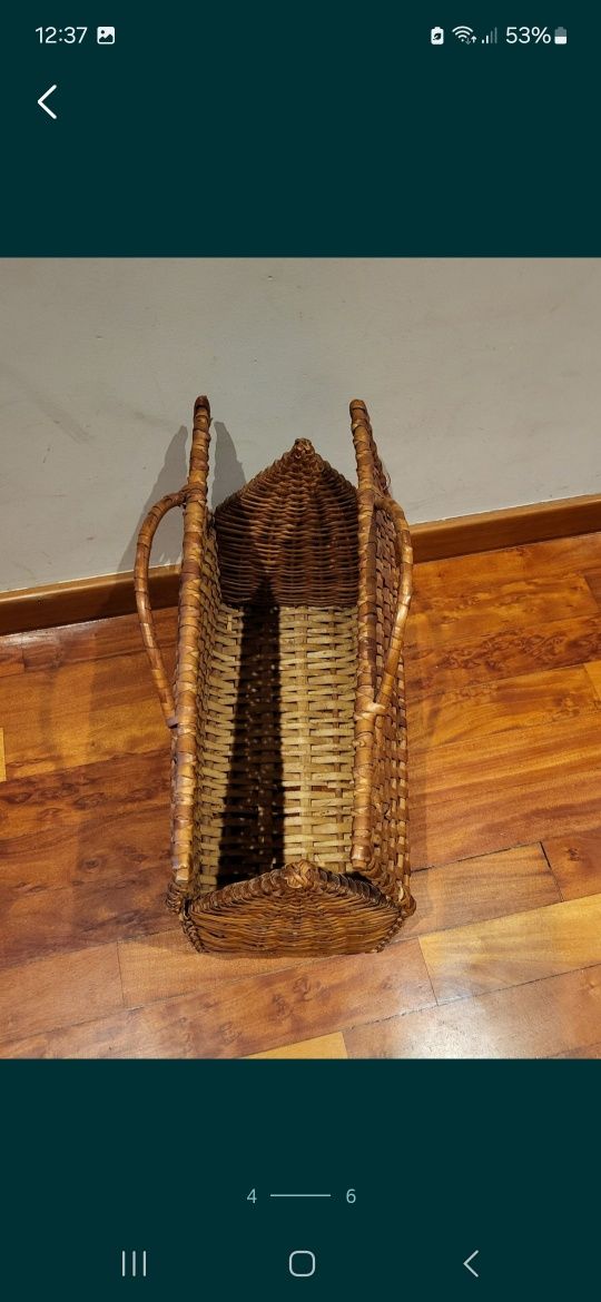 Cesta de verga Vintage.