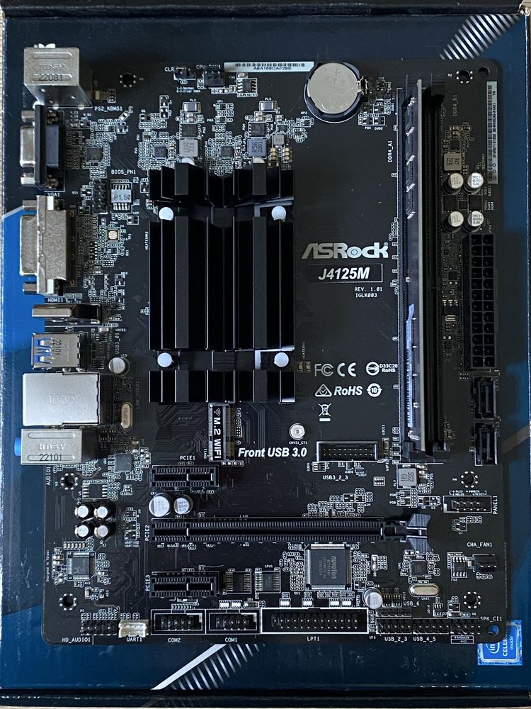 Комплект ASRock J4125M (Intel Celeron J4125, SoC, PCI-Ex16) + 4Gb DDR4