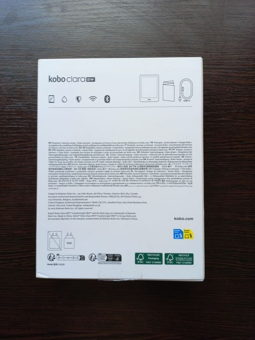 Електронна книга з підсвічуванням Kobo Clara BW Black