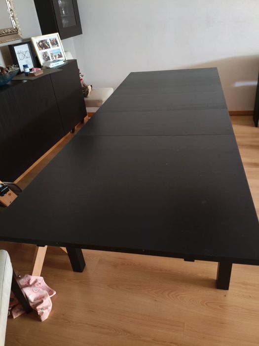 Mesa extensivel preta strandtorp IKEA