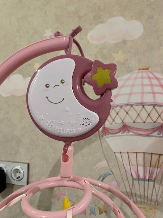Іграшка-мобіль chicco next2dreams, рожева + батарейки
 +