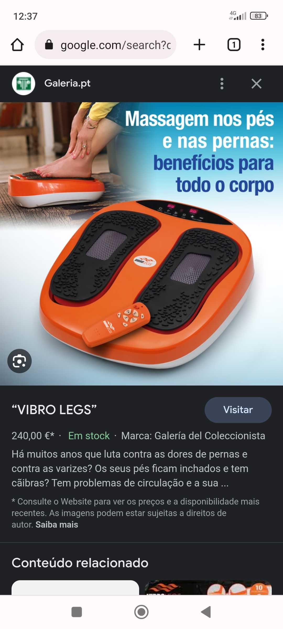 Massajador de pés e pernas