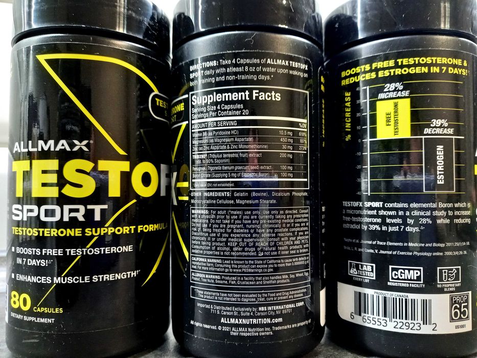 Allmax, Testo FX Sport (80 капс.), бустер тестостерона