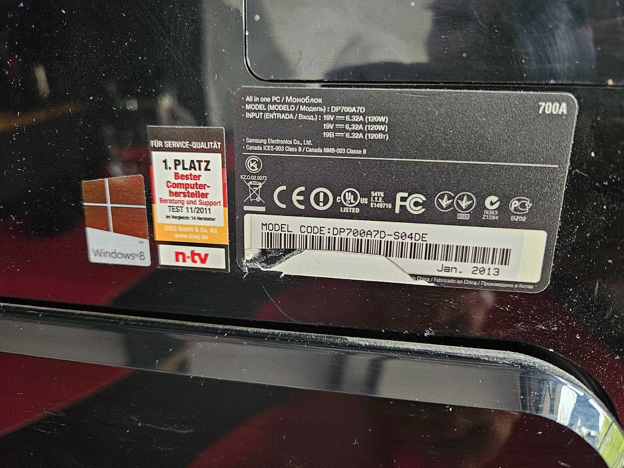 Samsung All In One, dysk 1TB, procesor Intel Core i5, klawiatura, mysz