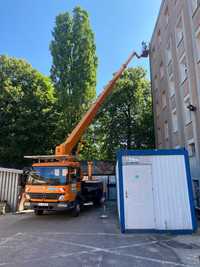 Podnośnik zwyżka wysięgnik terenowy 4x4 wynajem usługi 27 35 37m 600kg