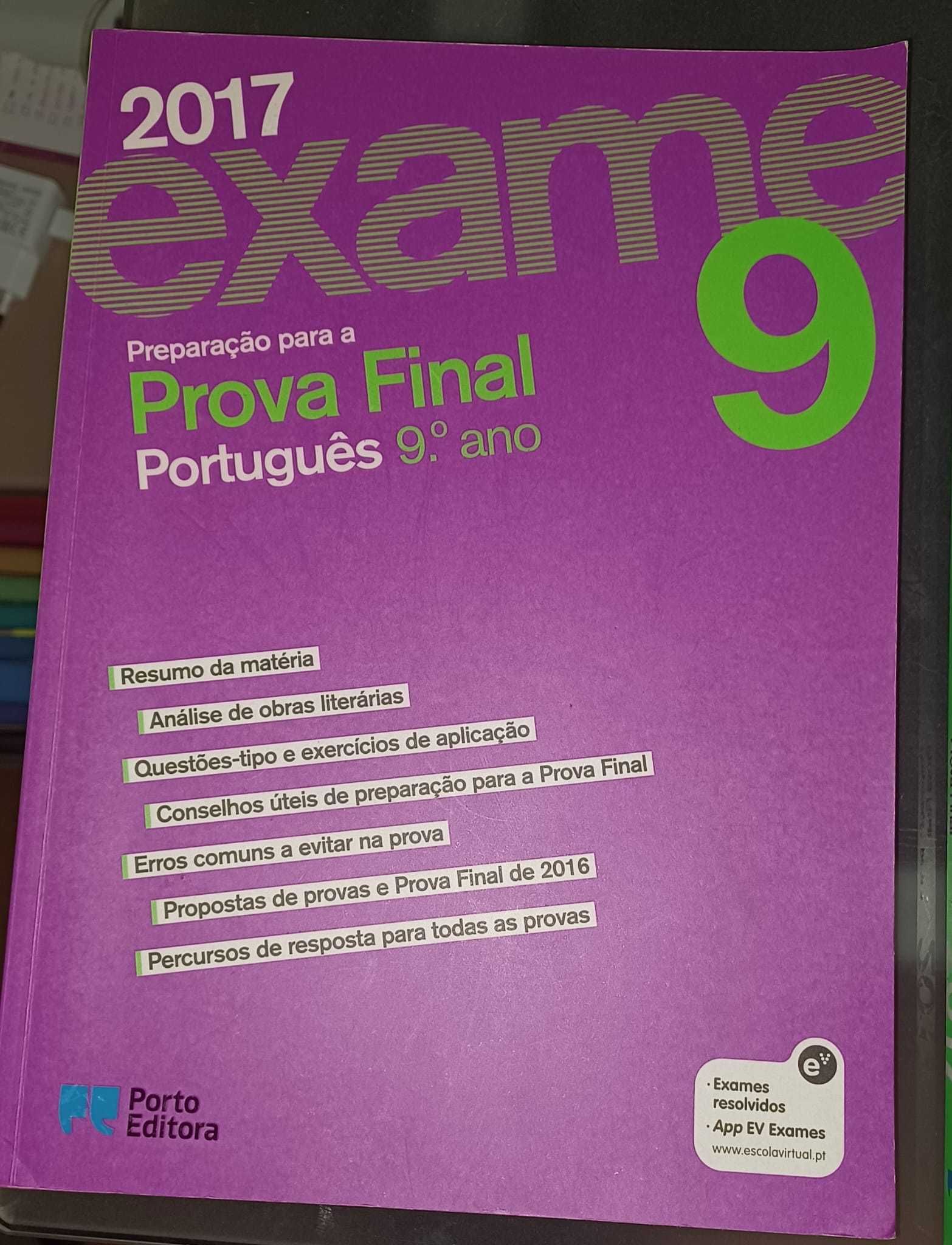 Livros preparação para exame 9ºano