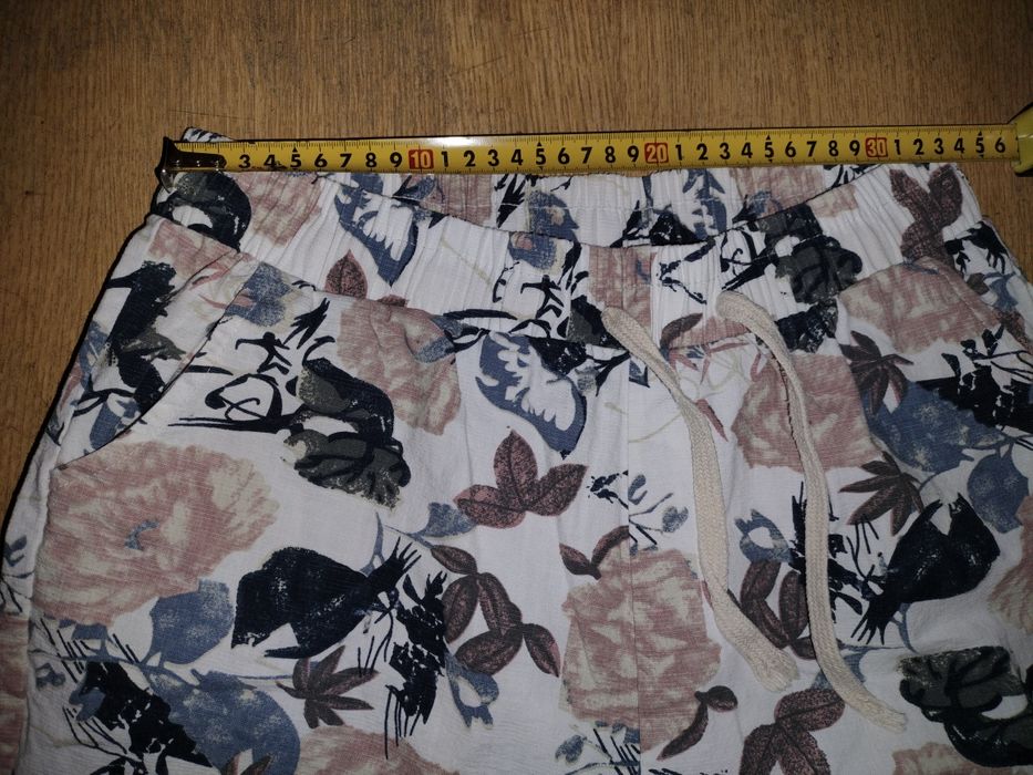 Spodnie bawełniane w kwiaty