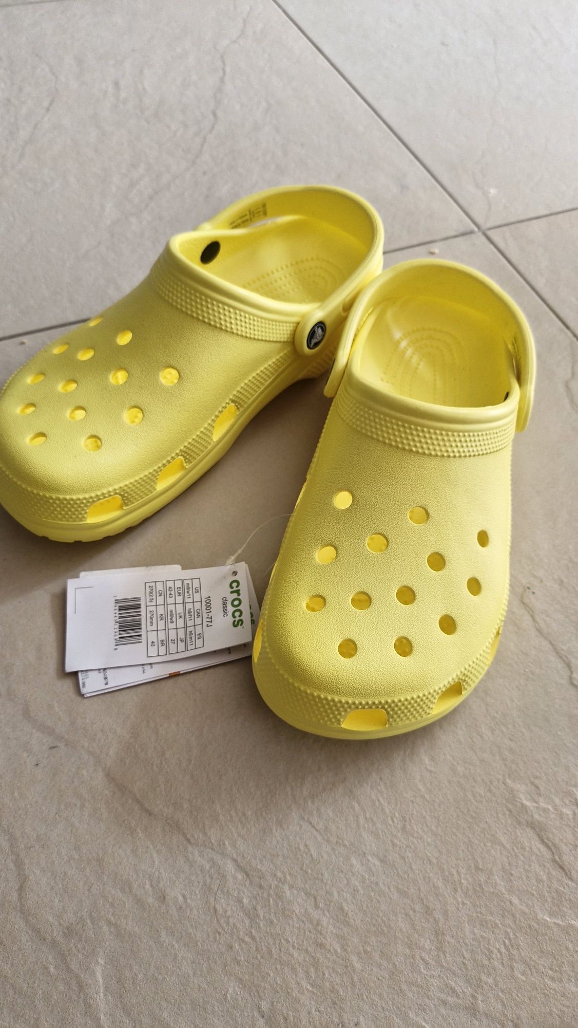 Crocs Classic Żółte (rozmiar 42-43) – Nowe z metką
