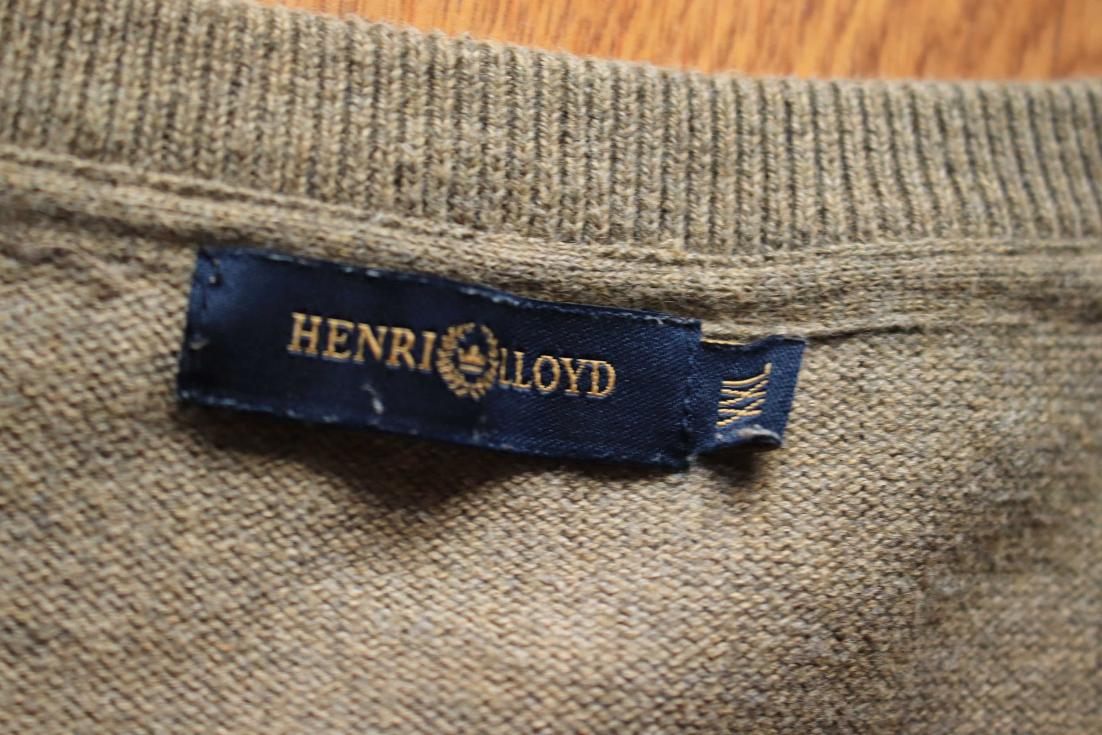 Sweter Henri Lloyd Khaki rozm. XXL bawełniany męski