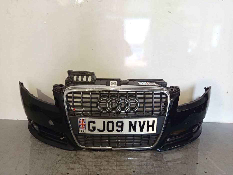 + ZDERZAK PRZÓD PRZEDNI AUDI A4 B7 S LINE S4 B7 LY9B CZARNY SPRYSKIWACZE LAMP XENON HALOGENY