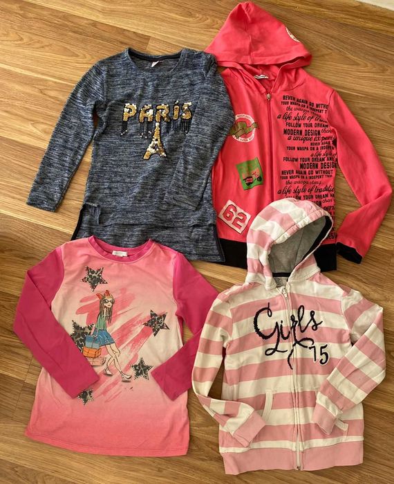 За все 4 вещи на девочку 9-12 лет пуловер свитер кофта