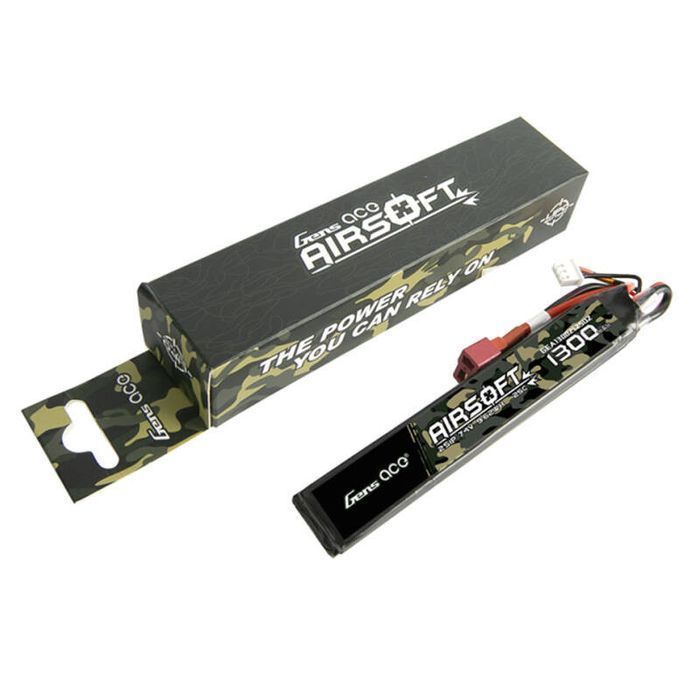 Gens Lipo 25C Saddle 2S1P 7.4V Airsoft Akumulator 1300Mah Konektorem