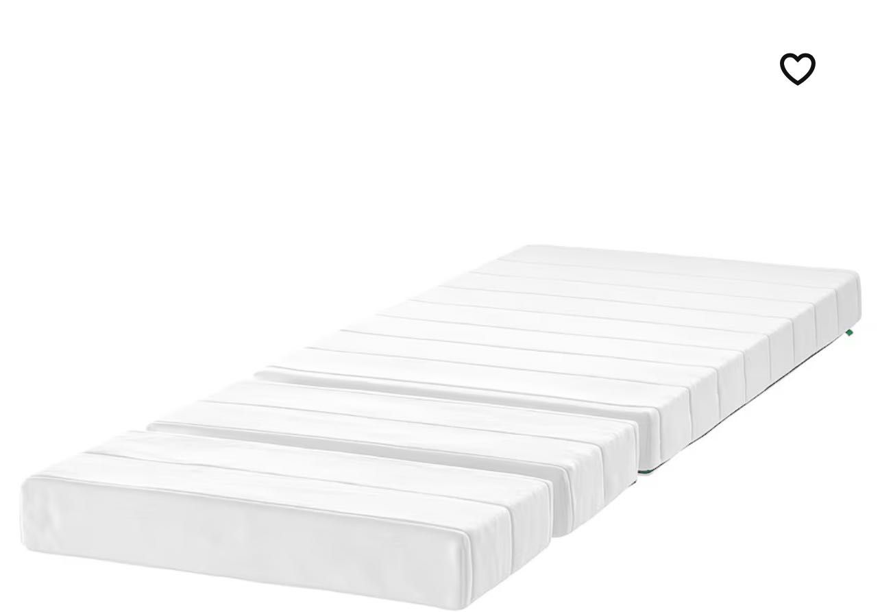 Cama extensível, branco, 80x200 cm + colchão molas