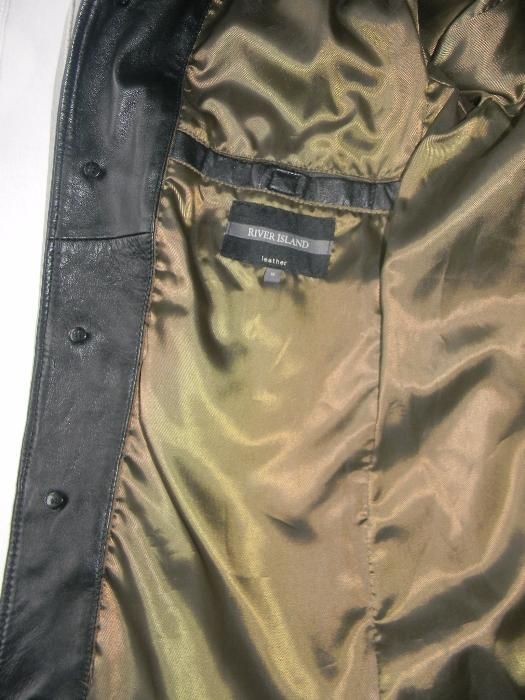 Мужская кожаная куртка-пиджак River Island p.M