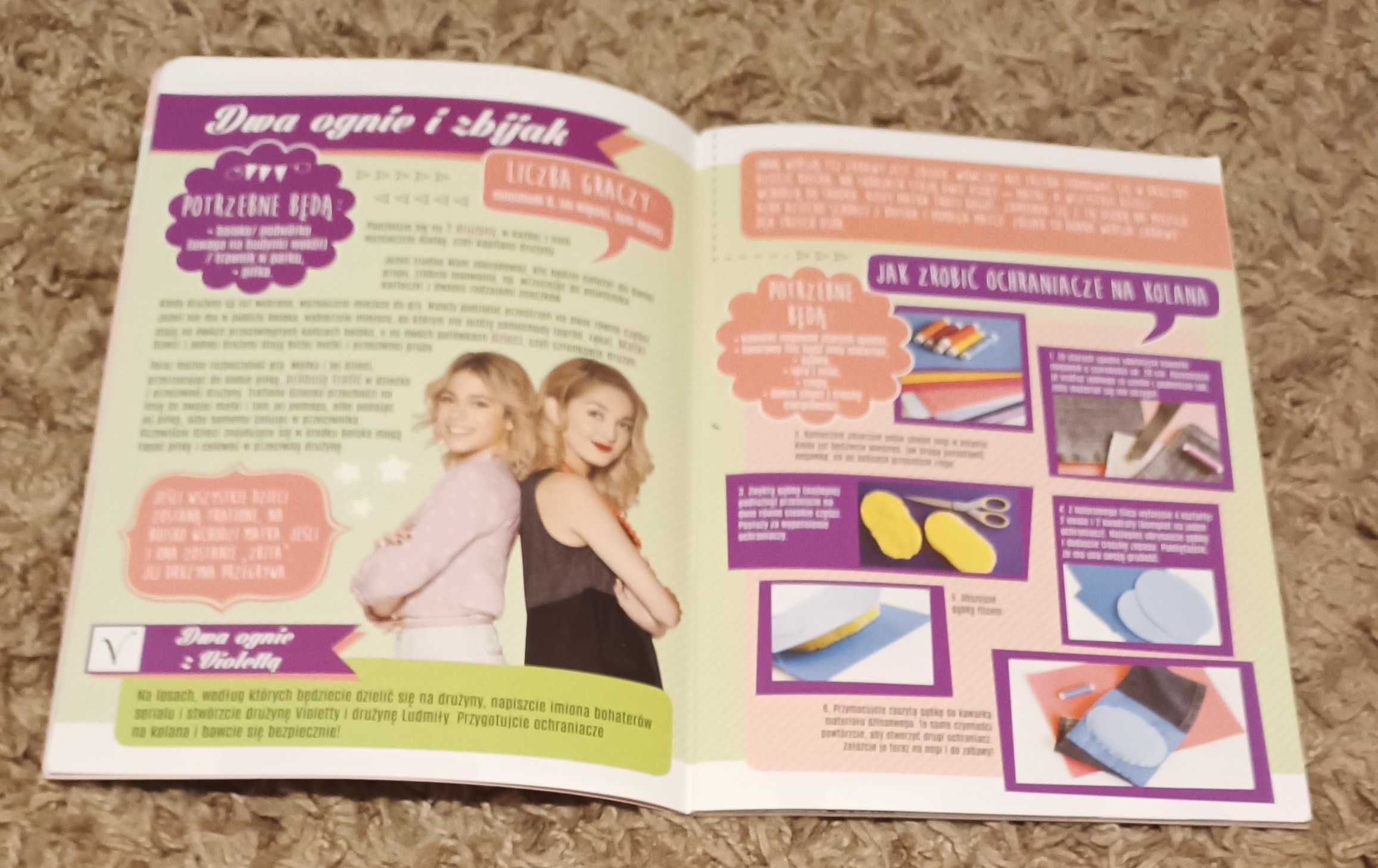 Violetta Gry i zabawy towarzyskie + 36 kart Flirtu + naklejki