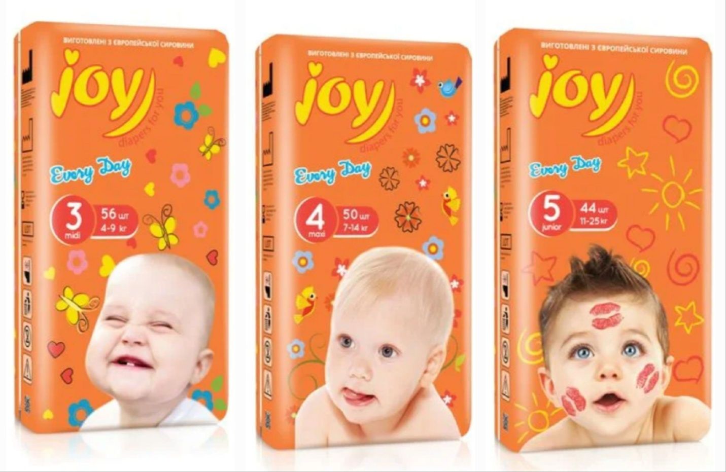 Підгузки Joy Every Day 3,4,5 підгузки памперси джой 3,4,5