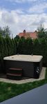 Kwadratowe Balie ogrodowe z piecem na drewno, jacuzzi ogrodowe, TANIO