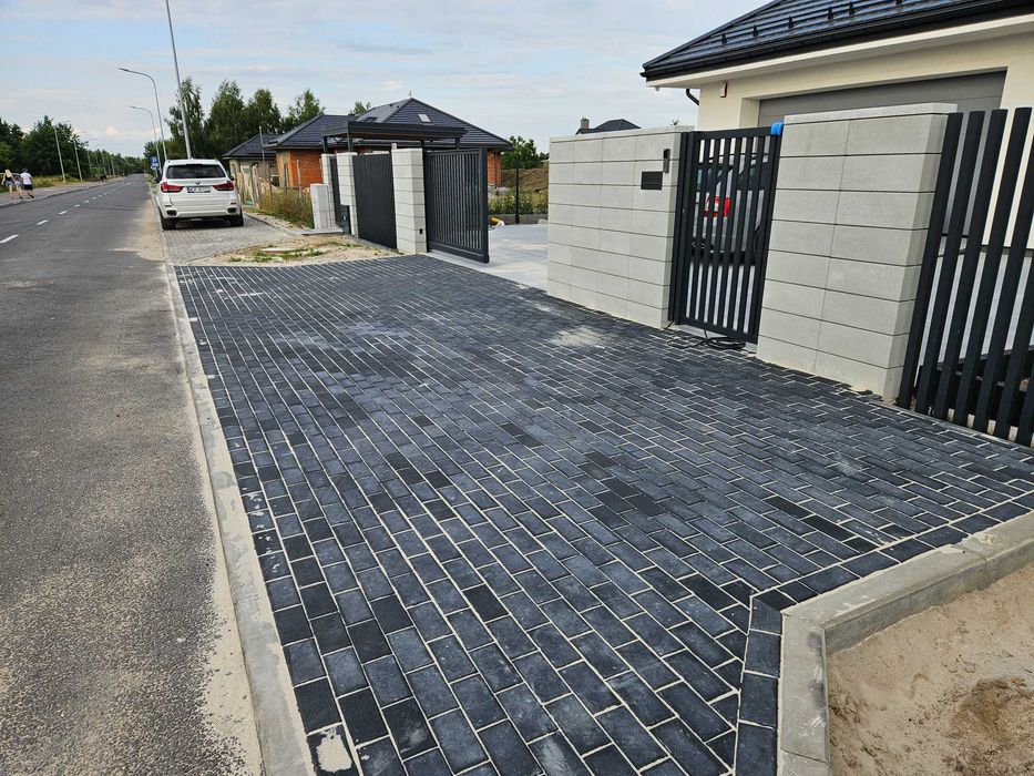 Układanie kostki brukowej kompleksowo z materiałem wizualizacje 3d