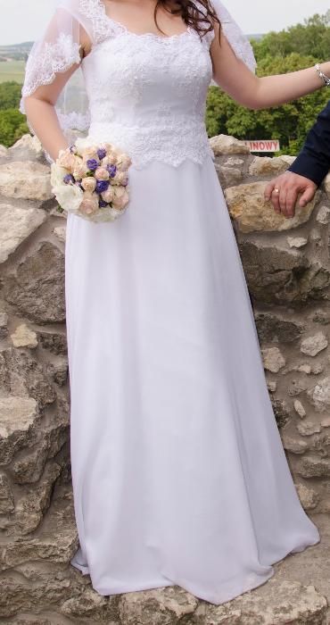 Piękna suknia ślubna koronka Anabelle + gratisy
