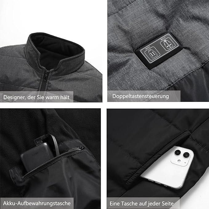 Panngu Ogrzewana kamizelka 3 stopnie ogrzewania USB Unisex XXL
