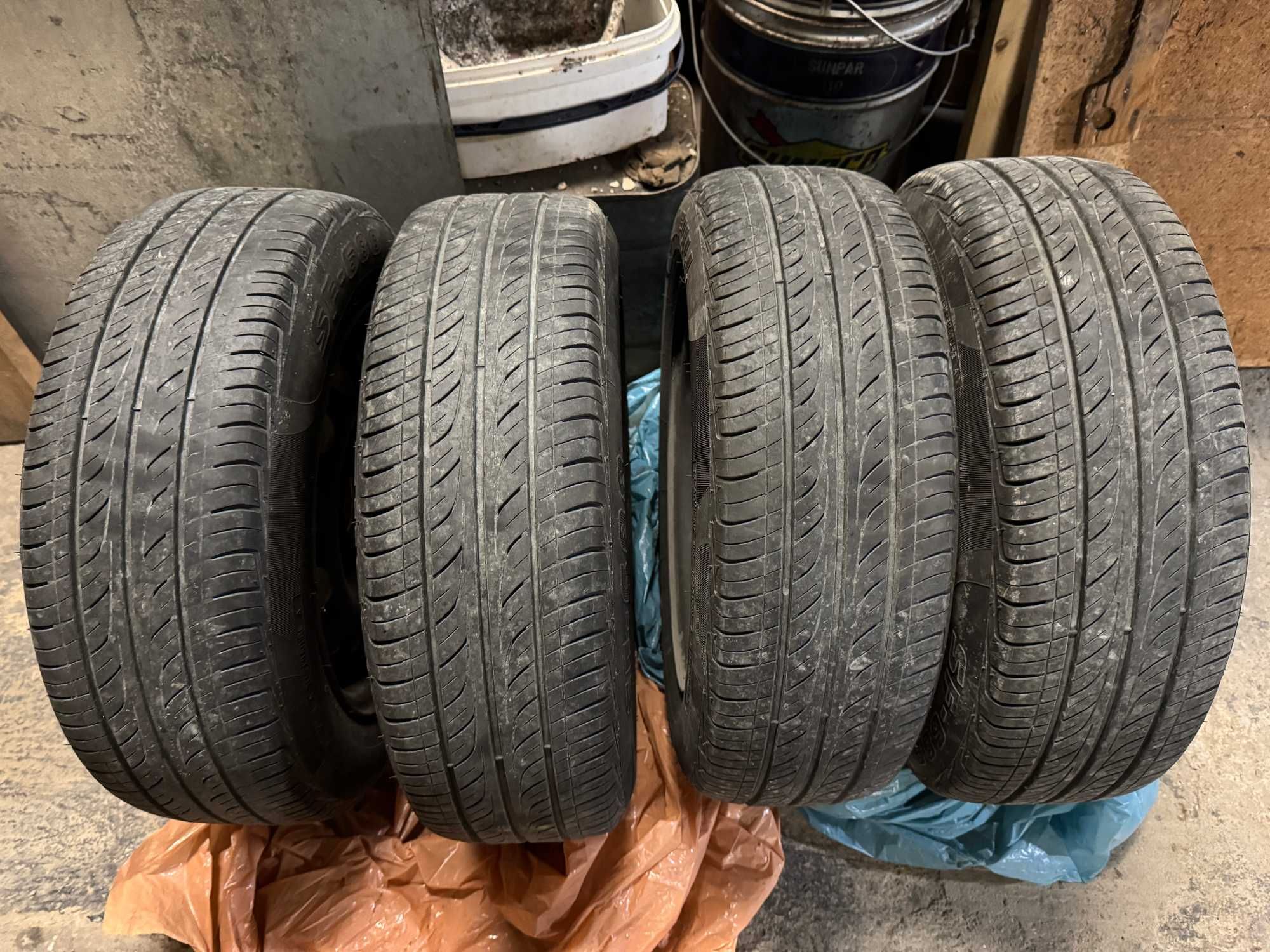 Koła opony letnie na stalowych felgach 175/65 R14 4x108 dobry stan