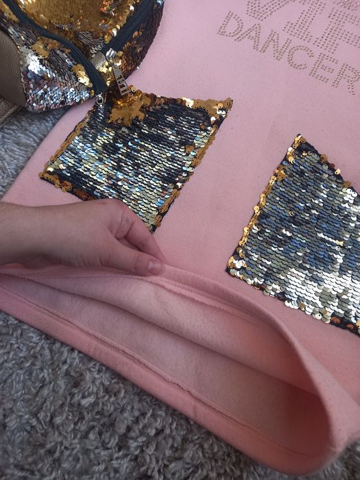 плаття утеплене весняне сукня рожева пайєтки р. 140