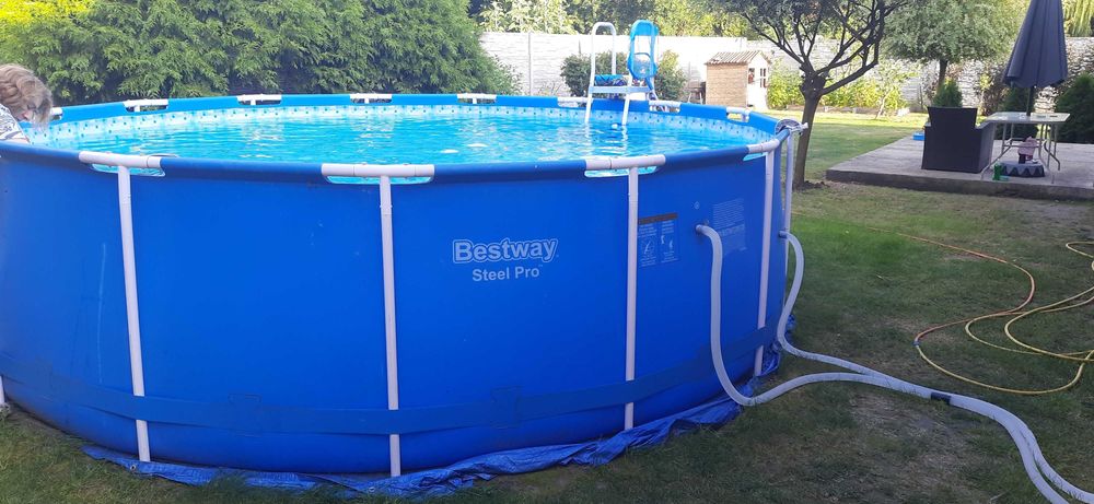 basen bestway 457x122 stelażowy plus pompa piaskowa