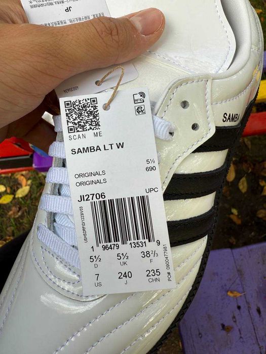 ОРИГІНАЛ! Adidas Samba LT 'Cloud White Core Black' 38.5 39 | JI2706