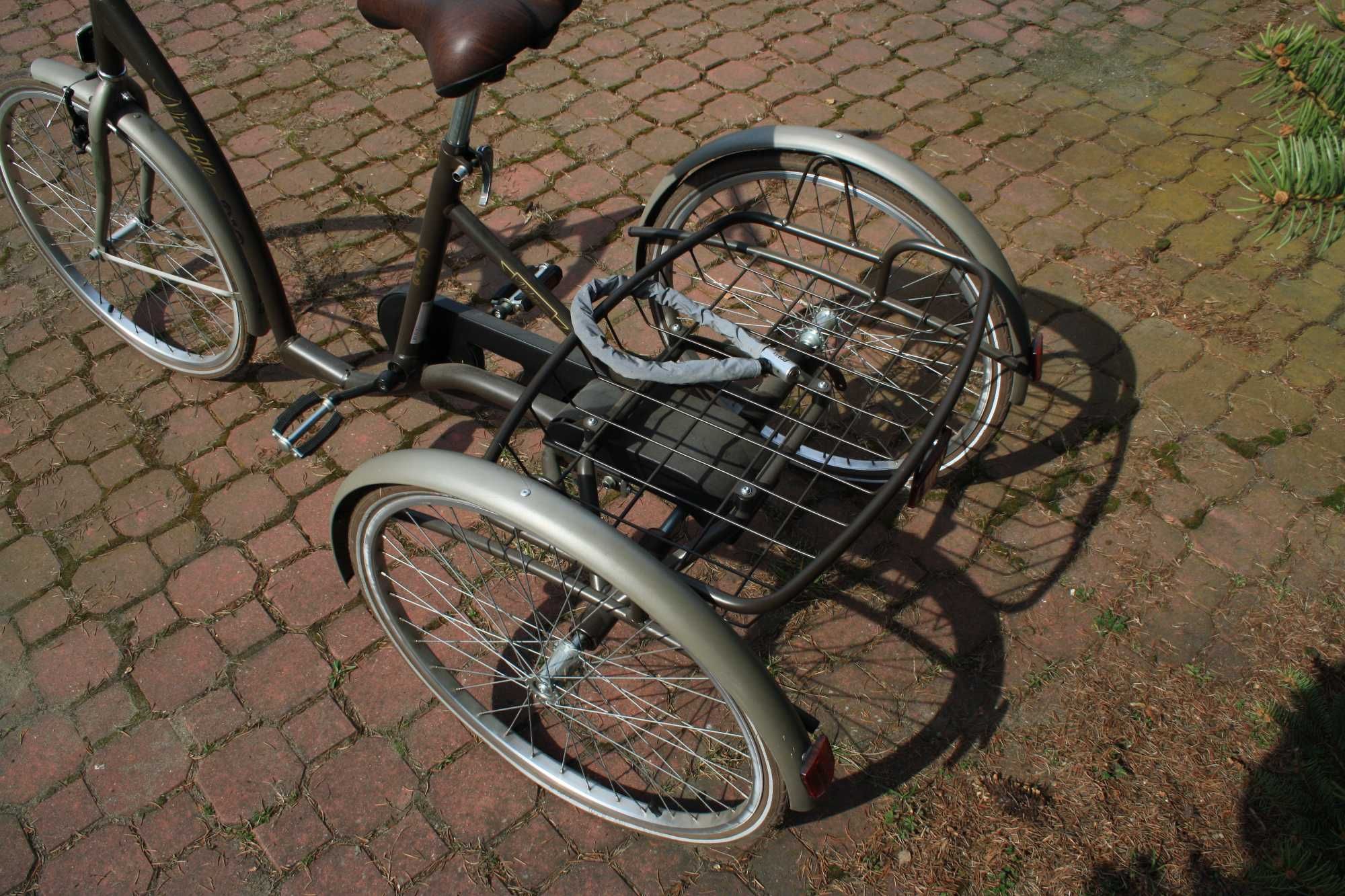 Rehabilitacyjny rower trójkołowy dla dorosłych w stylu RETRO VINTAGE