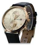 Zegarek męski z czerwonego różowego złota 14k 585 Geneve mw005r Wr