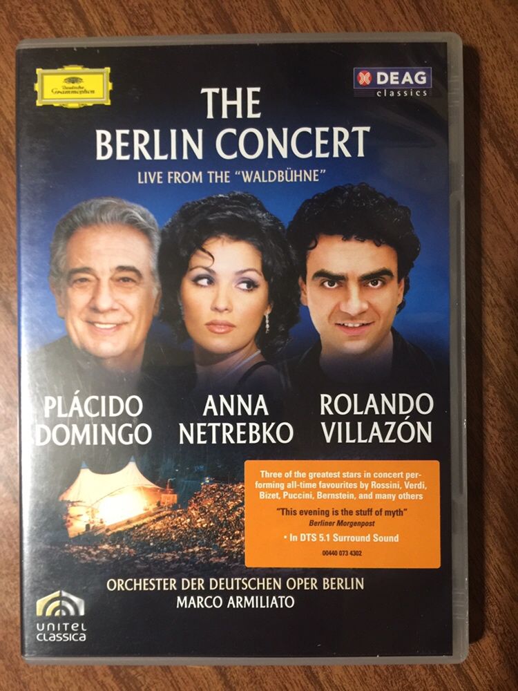 DVD the Berlin concert Plácido Domingo + Anna Netrebko + Rolando Villa