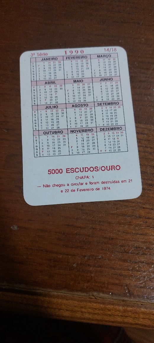 Calendários de 1990