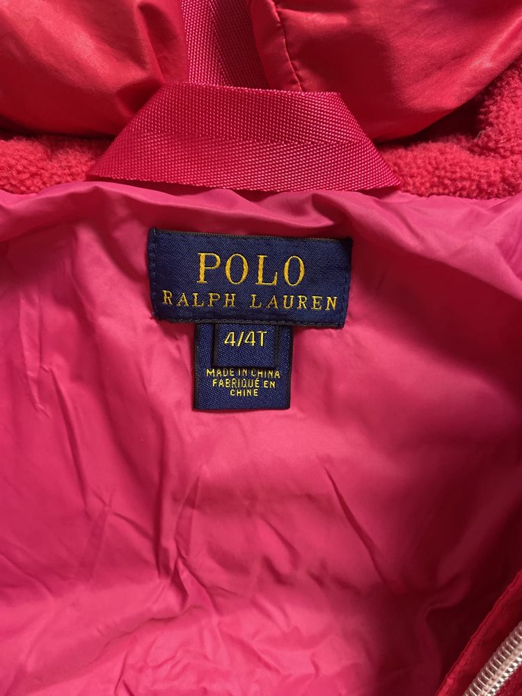 Ralph Lauren - puchowa kurtka w kolorze różowa roz. 4 latka 4T 110cm