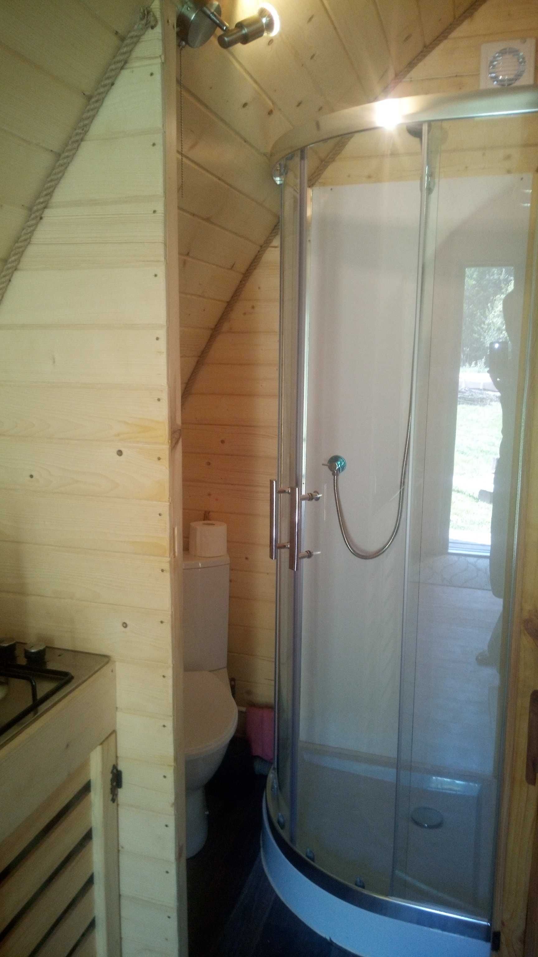 Domki dwuosobowe-Wilcza Wola,sauna sucha opalana drewnem.